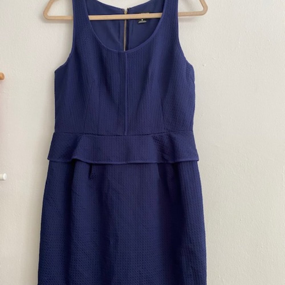 Club Monaco Navy Peplum Dress NWOT Size 8